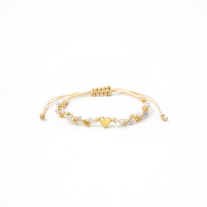 Pulsera Zoe corazón liso pasante