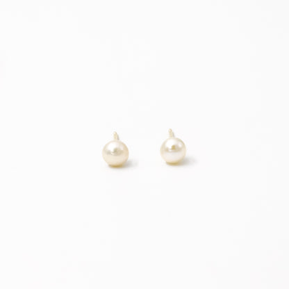 Aretes Perla Cultivada (Plata bañada en oro)