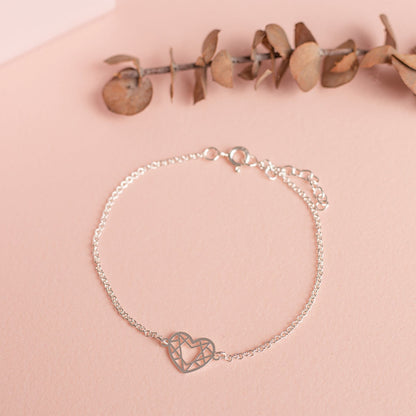 Pulsera Corazón Glow Silver - PU20009