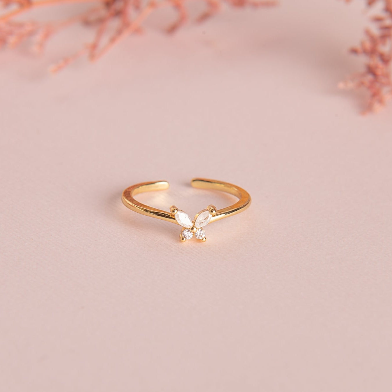 Anillo Mariposa de Cristalito