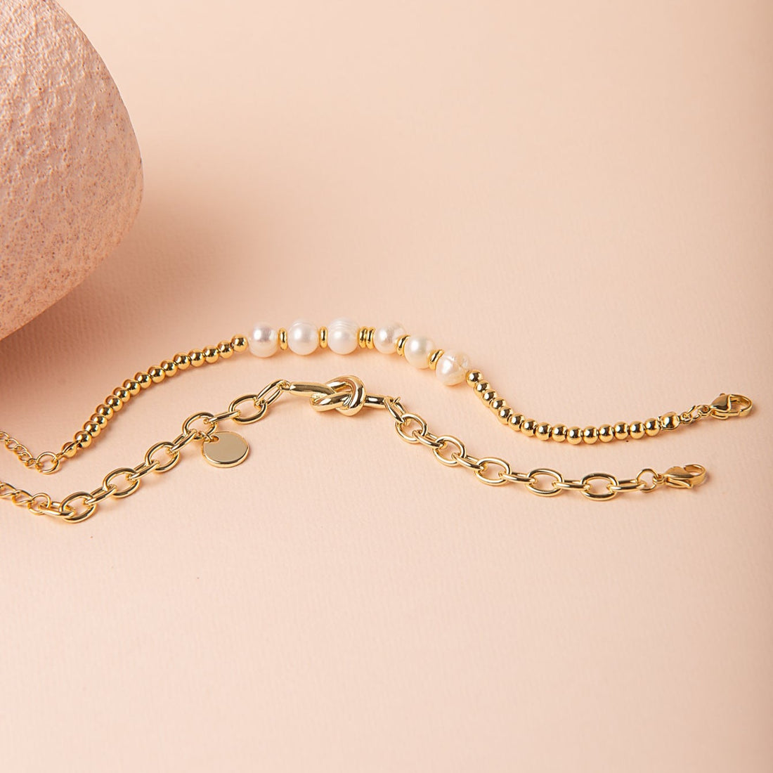 Pulsera Sole Esfera y Perlas