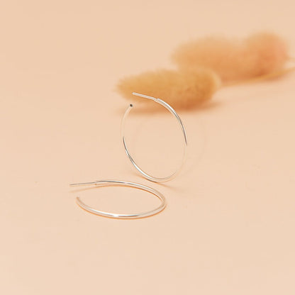Argollas Clásicas con Broche Regular Plata 925