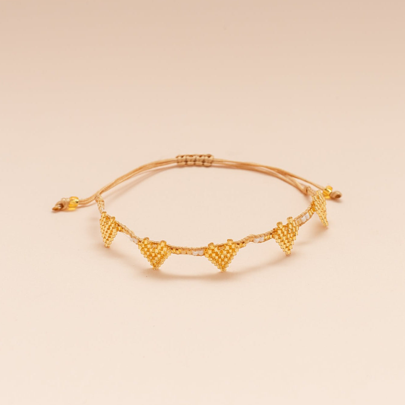 Pulsera Corazones Dorados