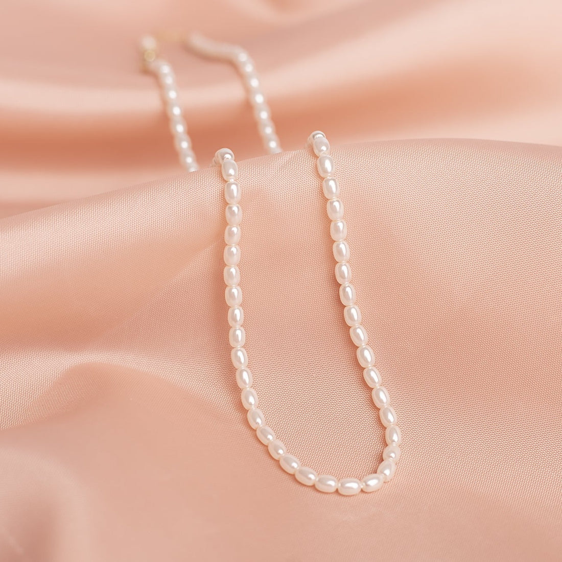 Collar Perlas (Plata bañada en oro)