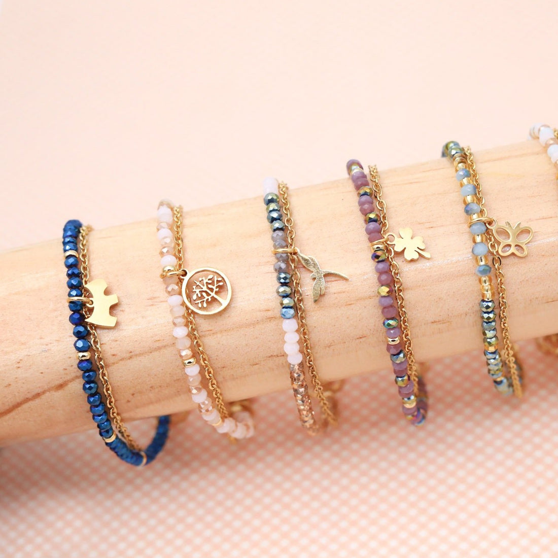 Pulsera Rafaella Tonos Nude Árbol