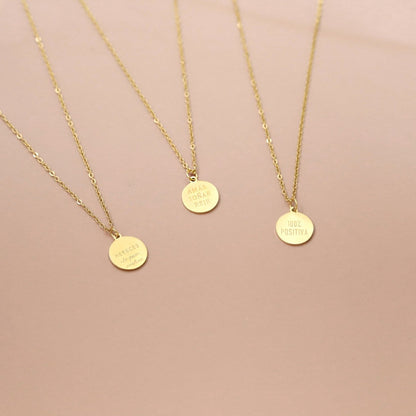 Collar medallas mensajeras